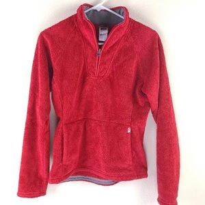 The North Face Red Mossbud Acadia 1/4 Zip Jacket